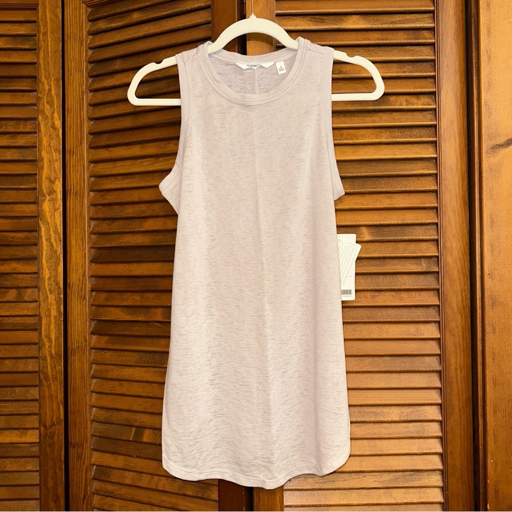 NWT Athleta Breezy Tank, lilac cloud, flowy A-line, size S